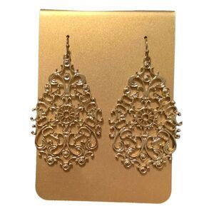 Erica Lyons gold tone sphere earrings NWT